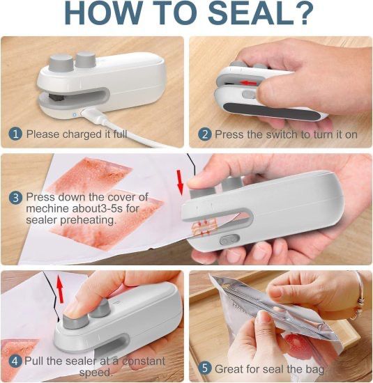2 in 1 Usb Sealer Machine Home & Kitchen