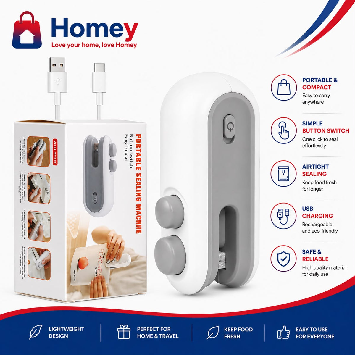 2 in 1 Usb Sealer Machine Home & Kitchen