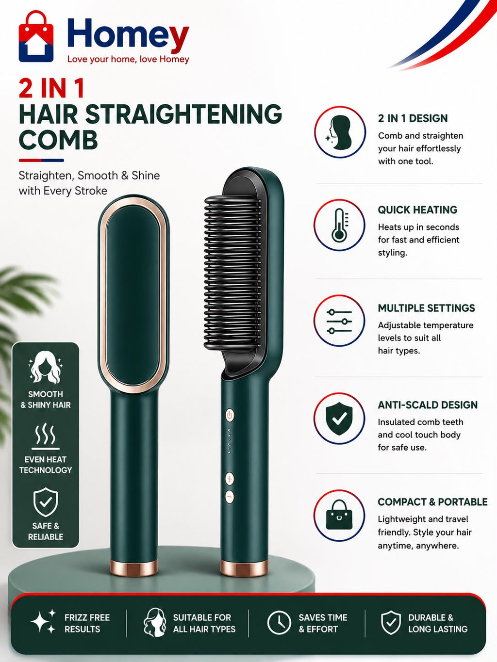 Hair Straightener Comb Beauty Products