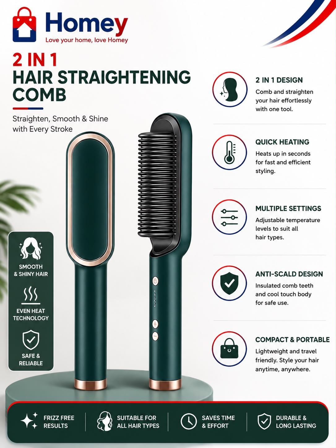 Hair Straightener Comb Beauty Products