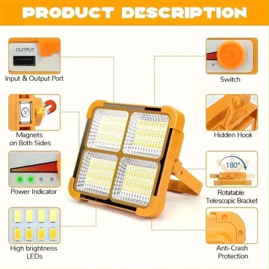 Led Solar Portable Light Outdoor